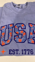 USA Est. 1776 Floral DTF T-Shirt